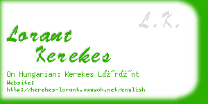 lorant kerekes business card